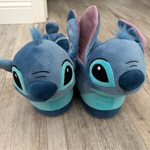 Disney Blue & Teal Stitch Plush Slippers